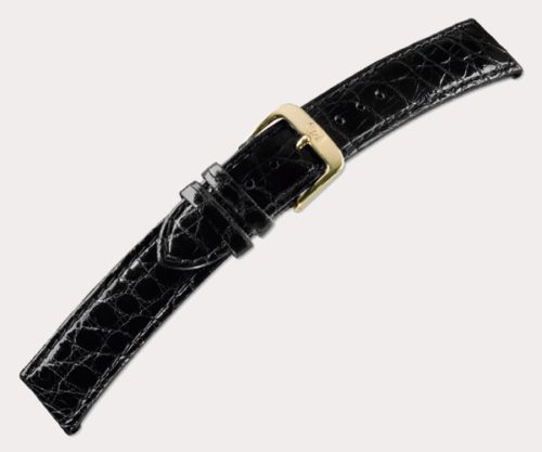 Crocodile stit.xl 1611 Mens extra long – d'brown 20-18 Clasp of gold-plated stainless steel